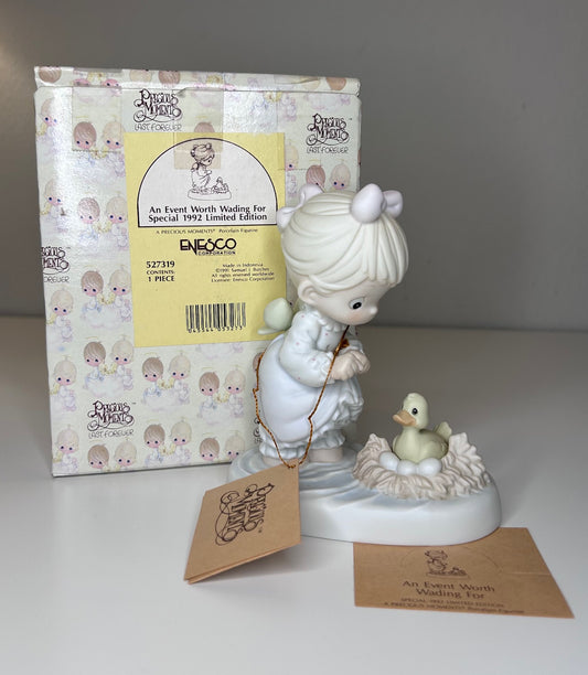 Precious Moments Vintage 1992 Special Limited Edition An Event Worth Wading For Original Box