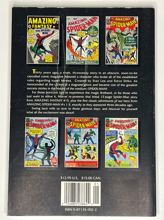 The Amazing Spider-Man Masterworks Vol 1 1st Print Marvel Comic #1-5 Lee Ditko