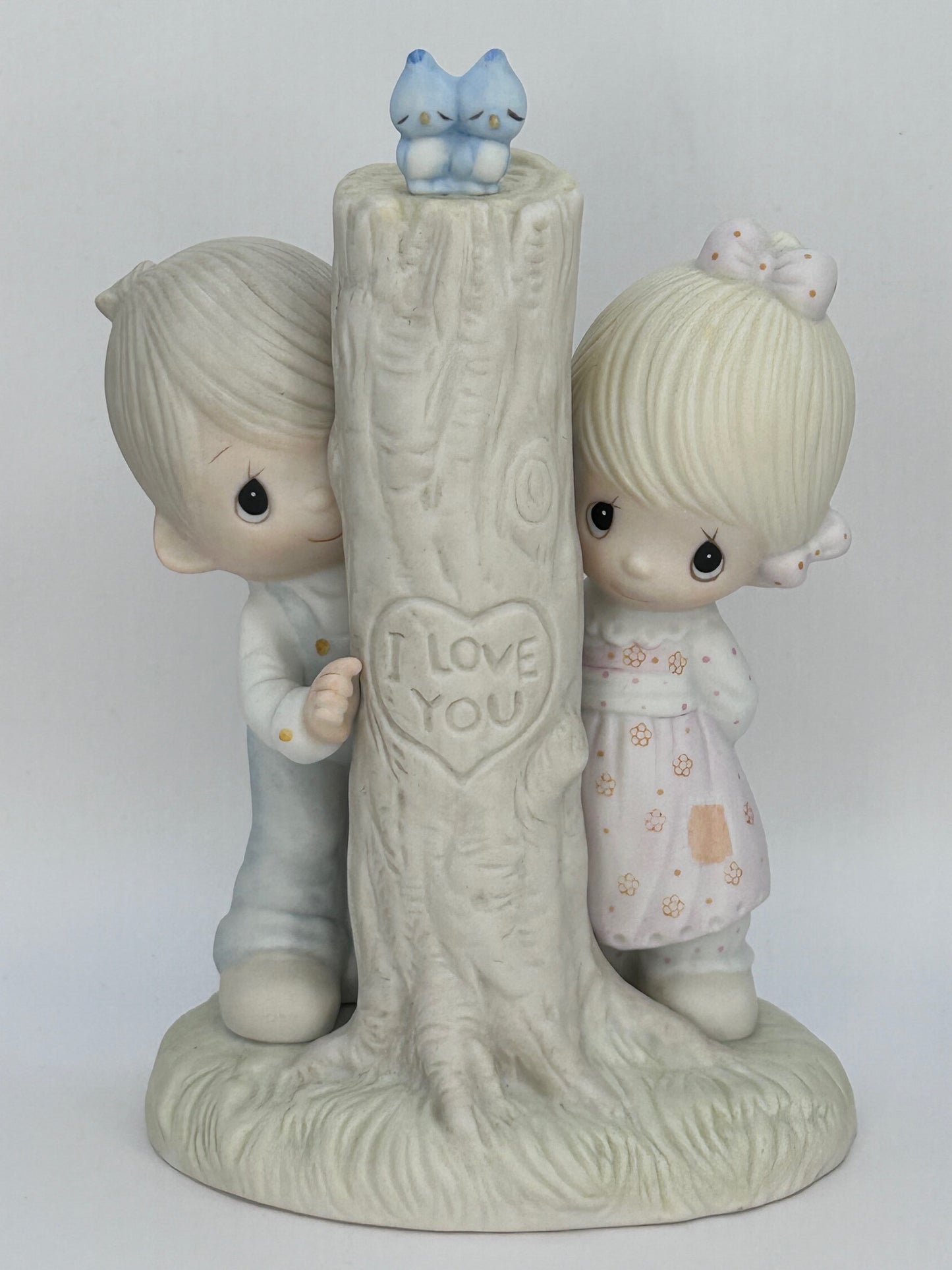 Precious Moments Vintage 1979 Thee I Love Hand Painted Porcelain Collectible Figurine Original Box Mint