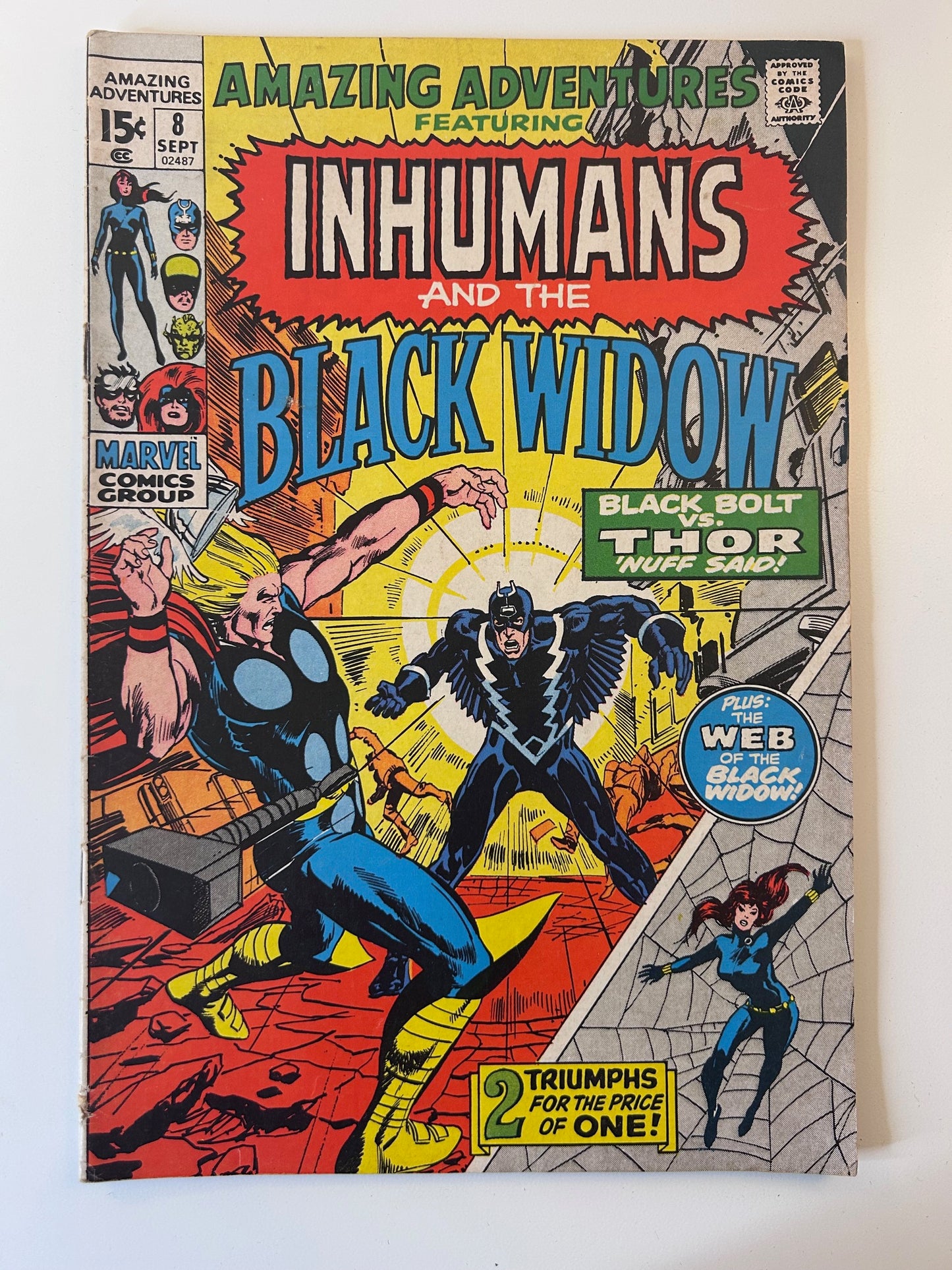 Amazing Adventures Feat. Inhumans and Black Widow #8 Vintage 1971 Marvel Comic Book