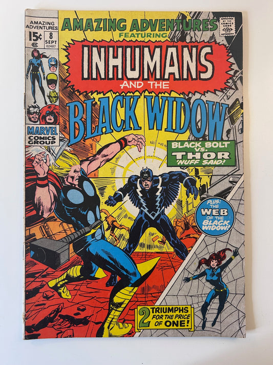 Amazing Adventures Feat. Inhumans and Black Widow #8 Vintage 1971 Marvel Comic Book