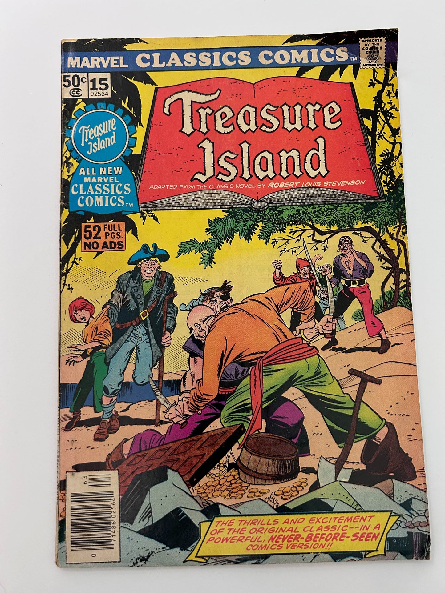 Marvel Classics Comics #15 Volume 1 TREASURE ISLAND Vintage January 1 1976