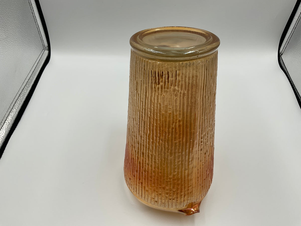 Vintage Jeannette Glass Company “Tree Bark” Marigold Carnival Glass Pitcher