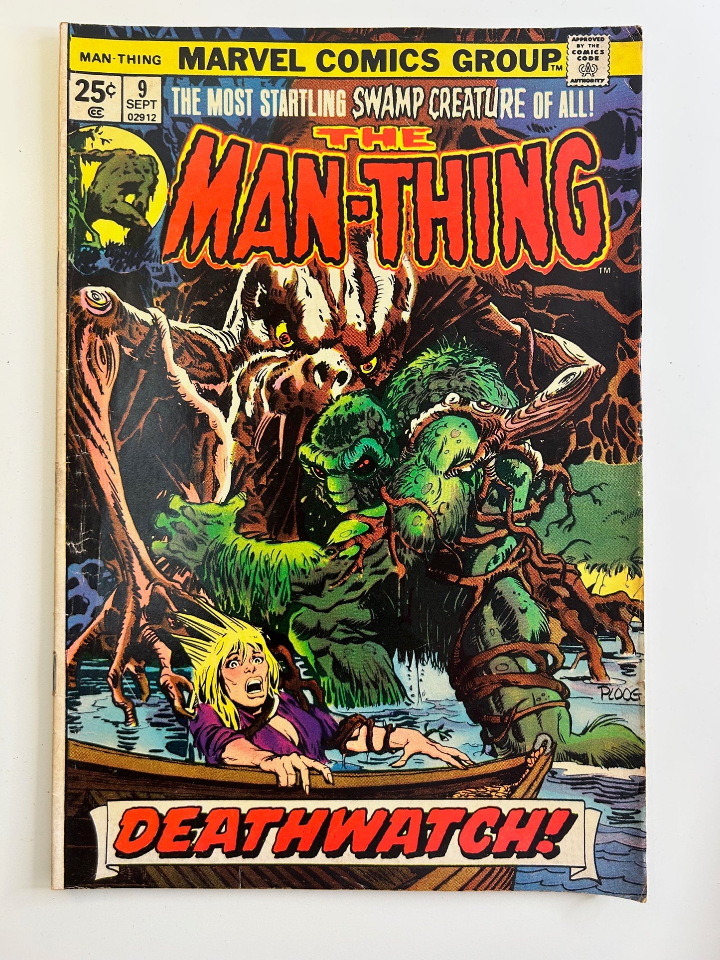 Man-Thing #9 Deathwatch Vintage 1974 Bronze Age Marvel Group Comic Book