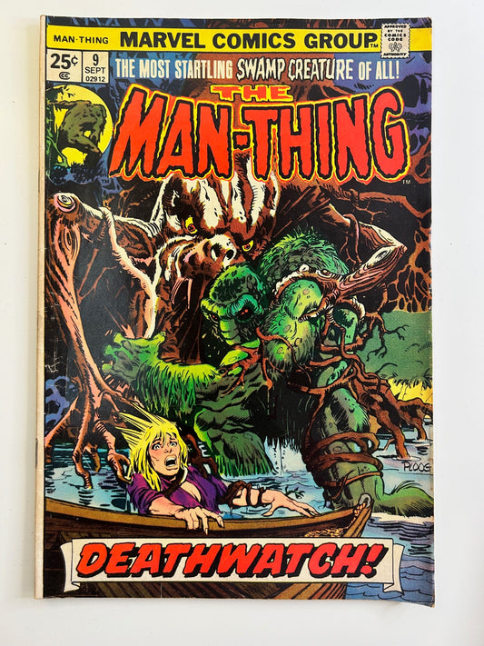 Man-Thing #9 Deathwatch Vintage 1974 Bronze Age Marvel Group Comic Book