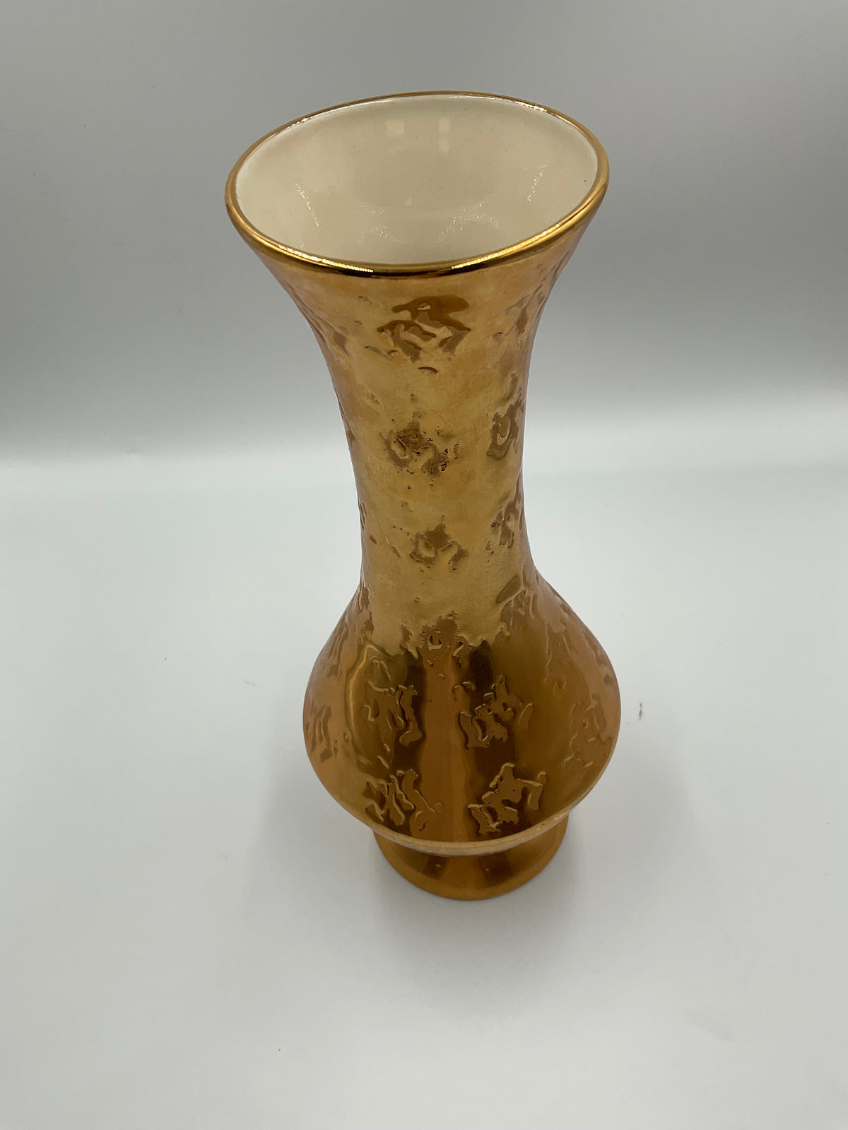 Park Ave China Vase Marked 22KT Gold