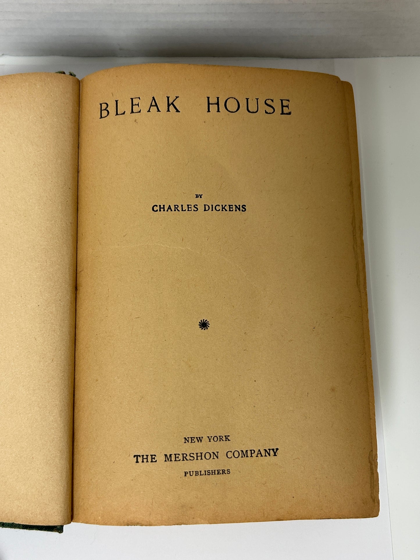 Bleak House by Charles Dickens Vintage 1800s Antique Classic Hardcover Book Mershon Company University of St. Joseph's College