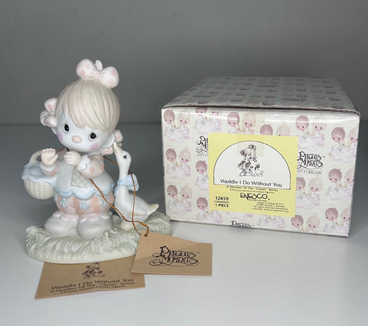 Precious Moments Waddle I Do Without You Vintage 1985 Hand Painted New Original Box Mint