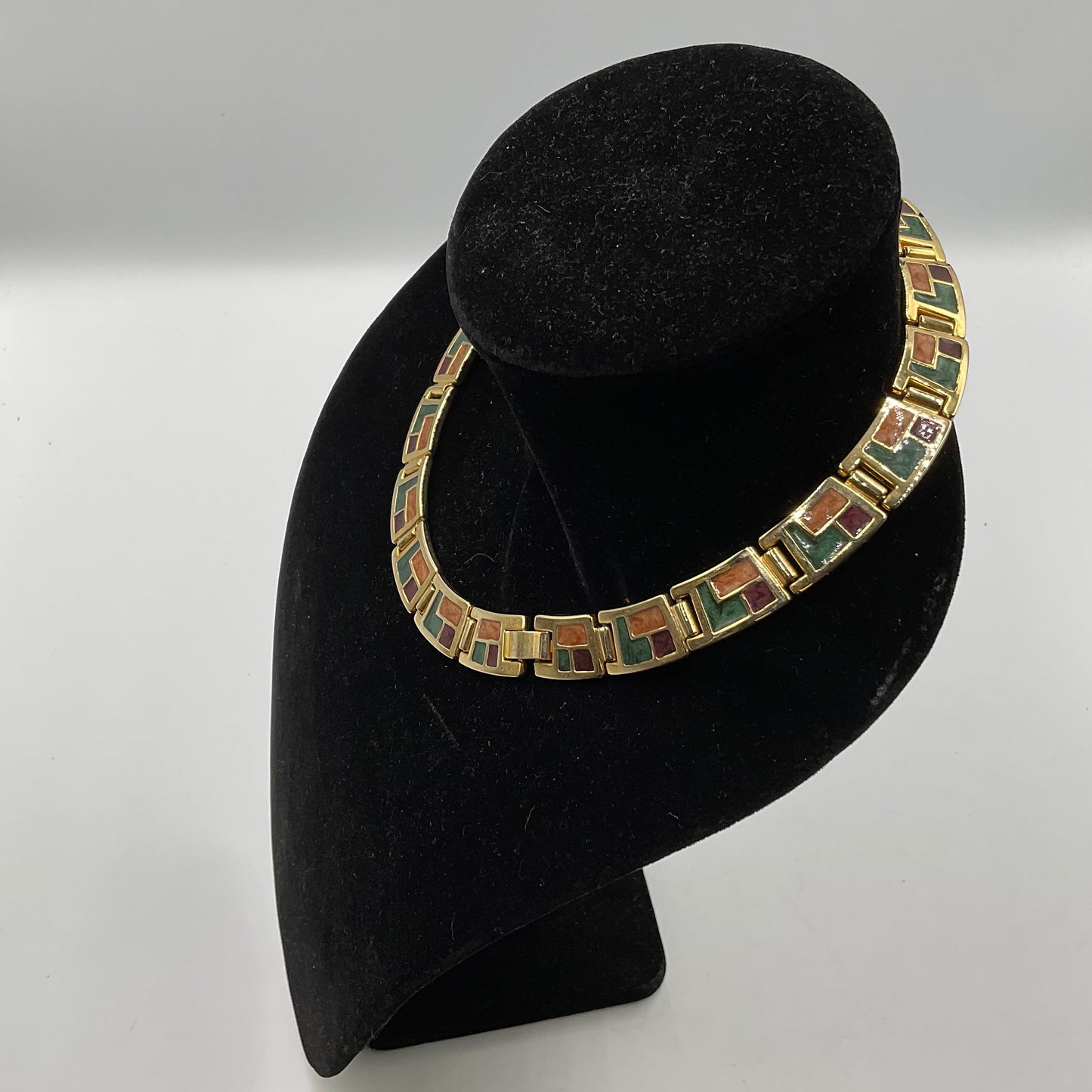 Multi Color Square Charm Neck Band