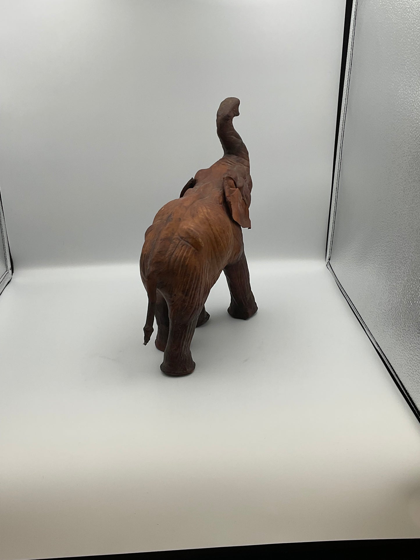 Vintage Handmade Leather Elephant