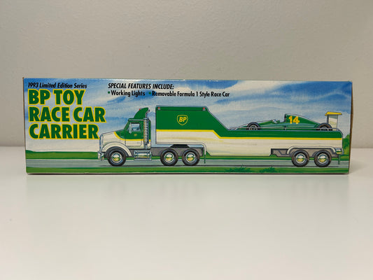 VINTAGE BP TOY RACE CAR CARRIER #1