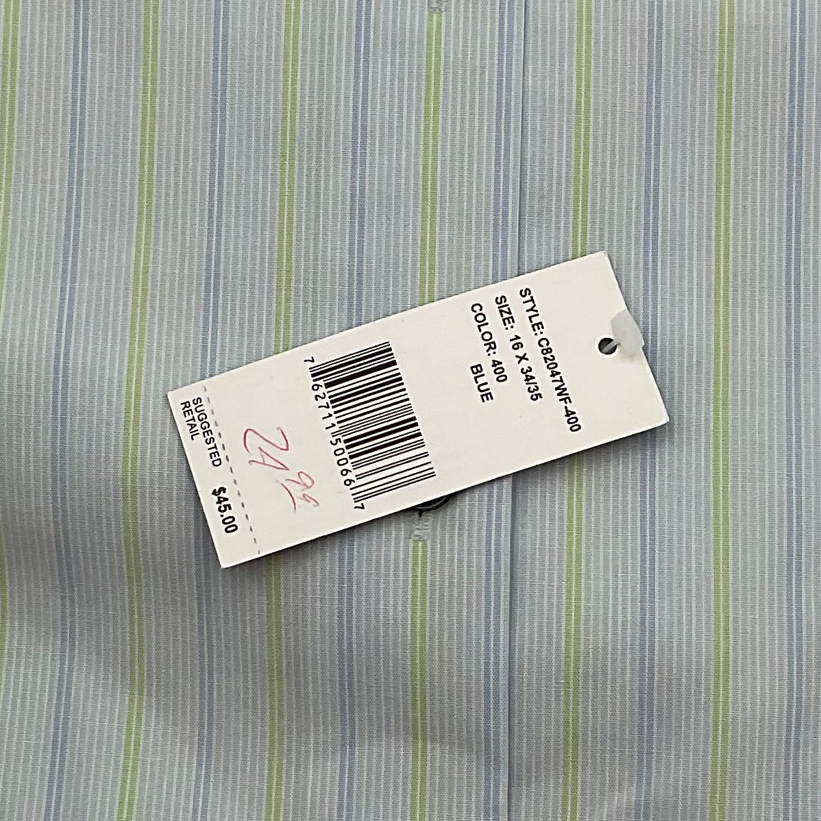 Claiborne Men's Dress Shirt Long Sleeve Large New with Tags