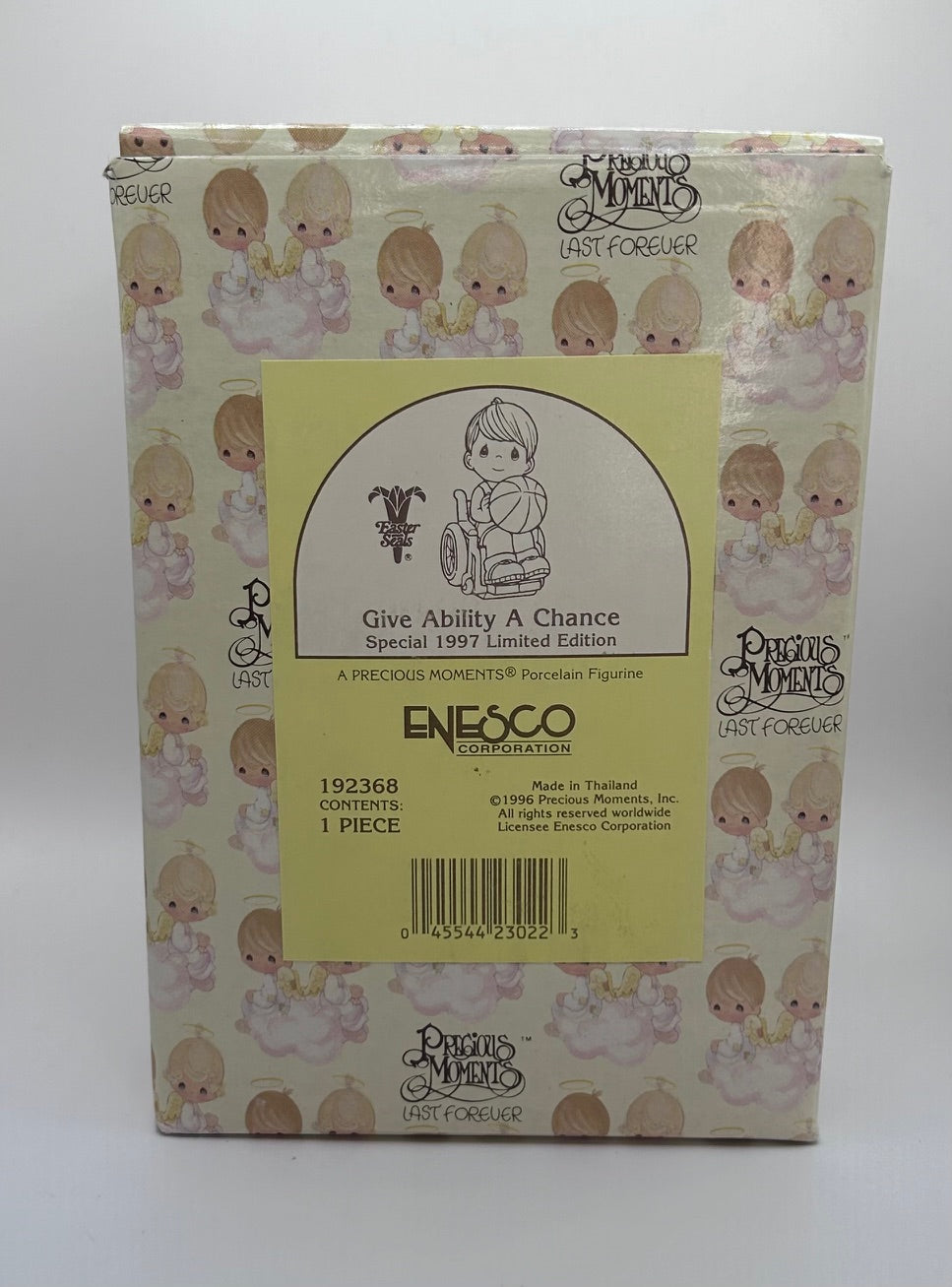 Precious Moments Vintage 1996 Special 1997 Limited Edition Give Ability a Chance Orig Box