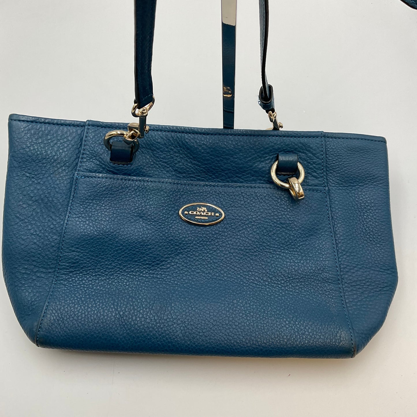 Coach Blue Pebbled Leather Purse