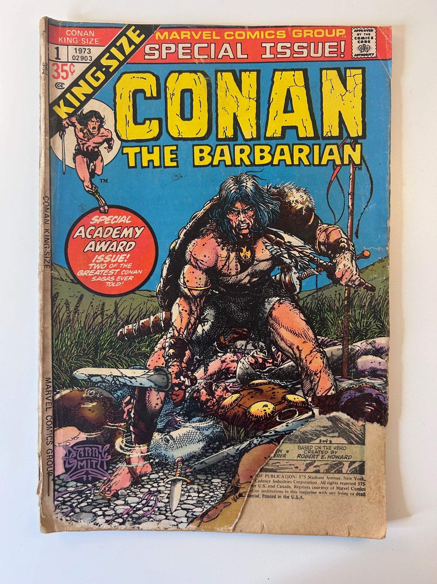 Conan the Barbarian King-Size Special Issue Vol 1 No. 1 Vintage 1973 Marvel Comic Book