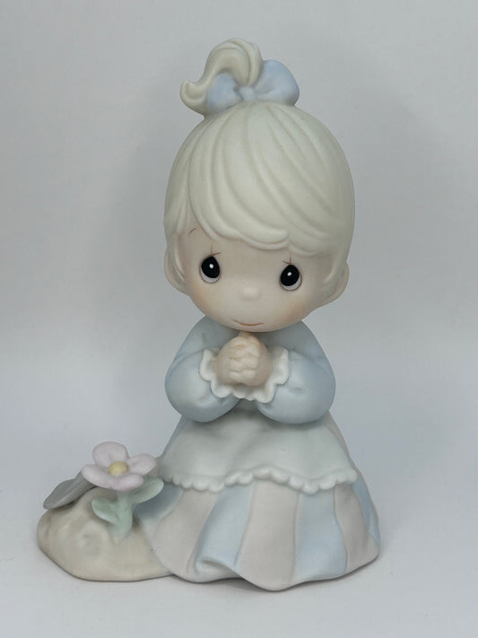 Precious Moments Vintage 1992 Sowing the Seeds of Love Hand Painted Porcelain Collectible Figurine Original Box Mint