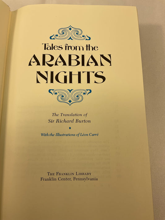 Tales from the Arabian Nights Sir Richard Burton Vintage 1980 Leatherbound Hardcover Book