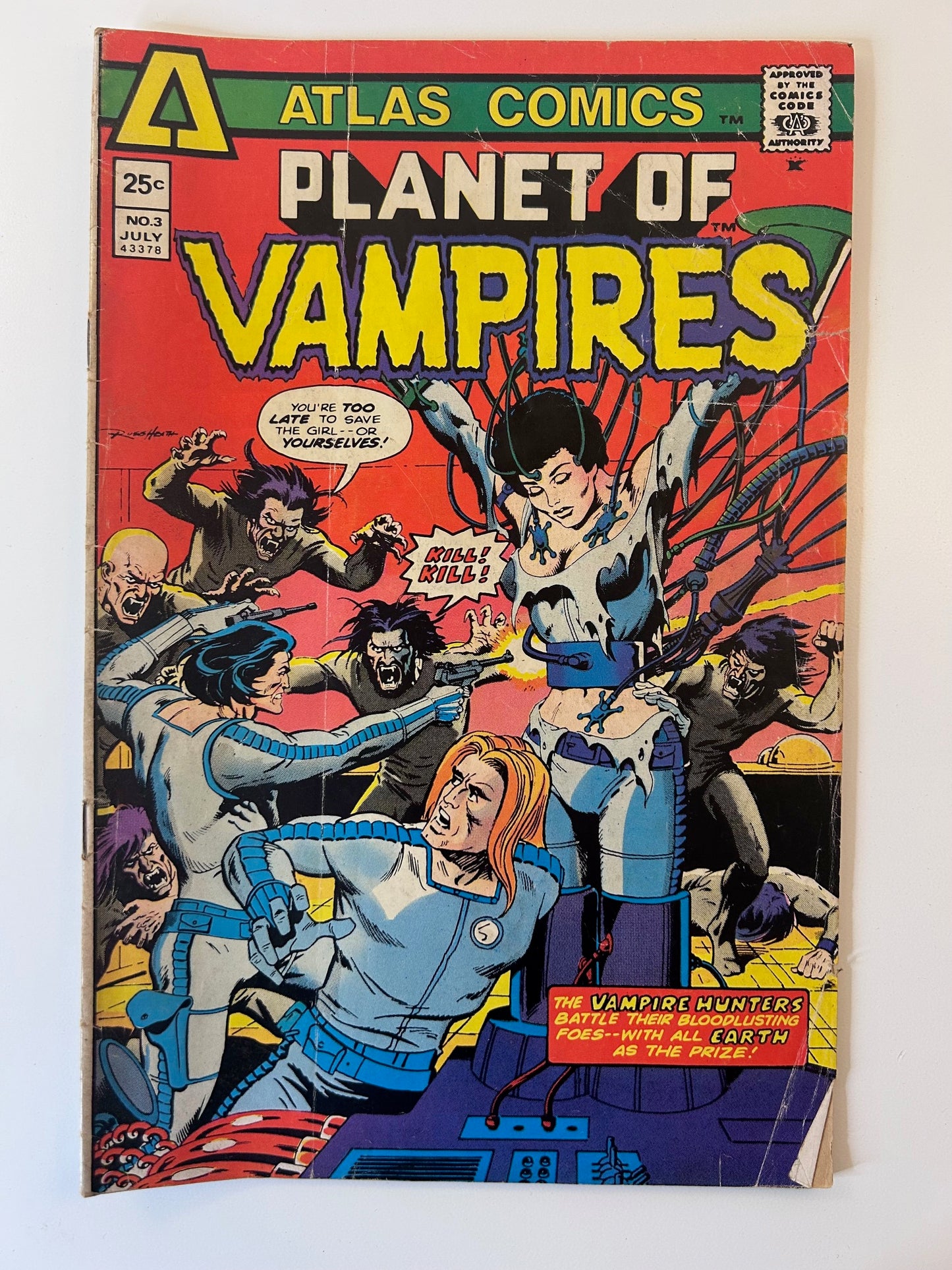 Planet of Vampires No. 3 Vintage July 1975 Atlas Comics Comic Book
