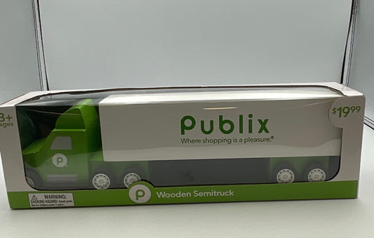 Publix Wooden Semitruck Collectible in Original Box