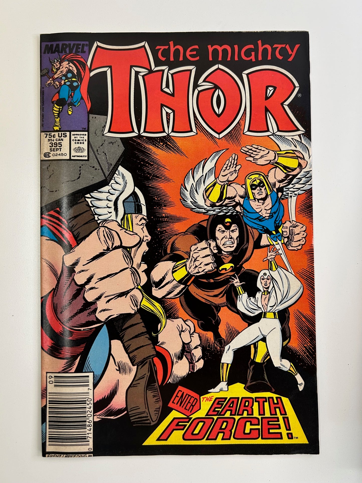 The Mighty Thor Vol. 1 #395 Enter the Earth Force Vintage 1988 Marvel Comic Book