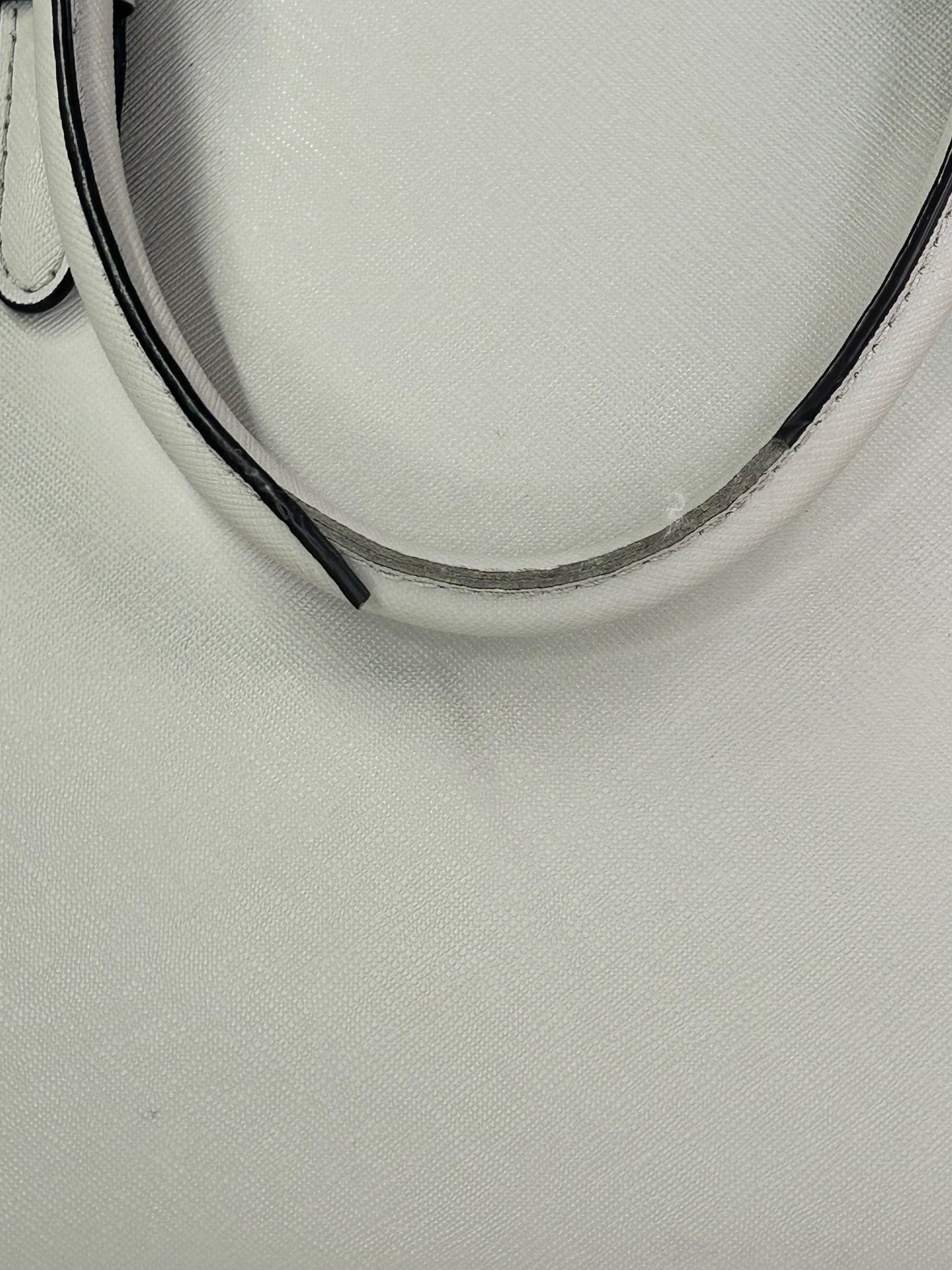 Michael Kors Ciara Large Light Stone Leather Top Zip Satchel Crossbody Purse Bag