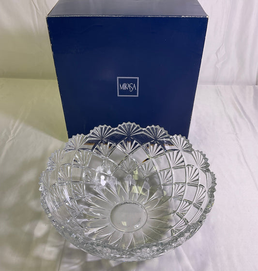 Mikasa Viceroy Crystal Centerpiece Bowl 12 Inches in Original Box VT300/730