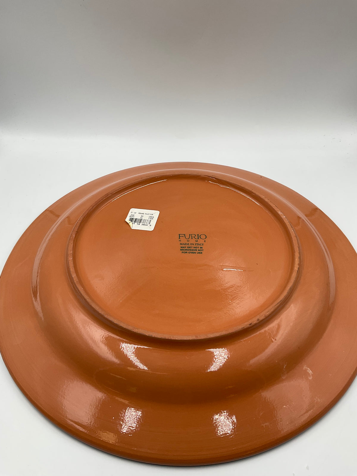 Furio Hand Painted Ceramic Serving Platter Olive Leaf Tuscan Design