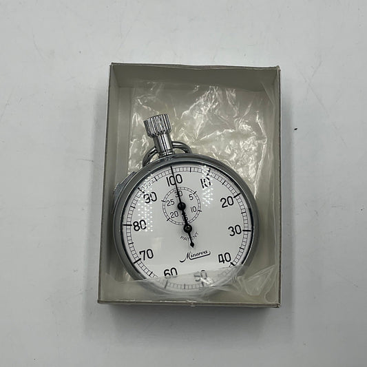 Vintage Minerva Swiss mechanical Professional Stopwatch with orginal box tested working