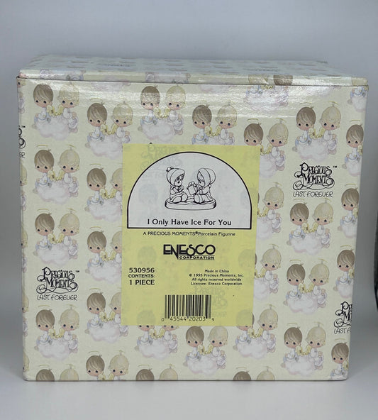 Precious Moments Vintage 1995 I Only Have Ice For You Hand Painted Porcelain Collectible Figurine Original Box Mint