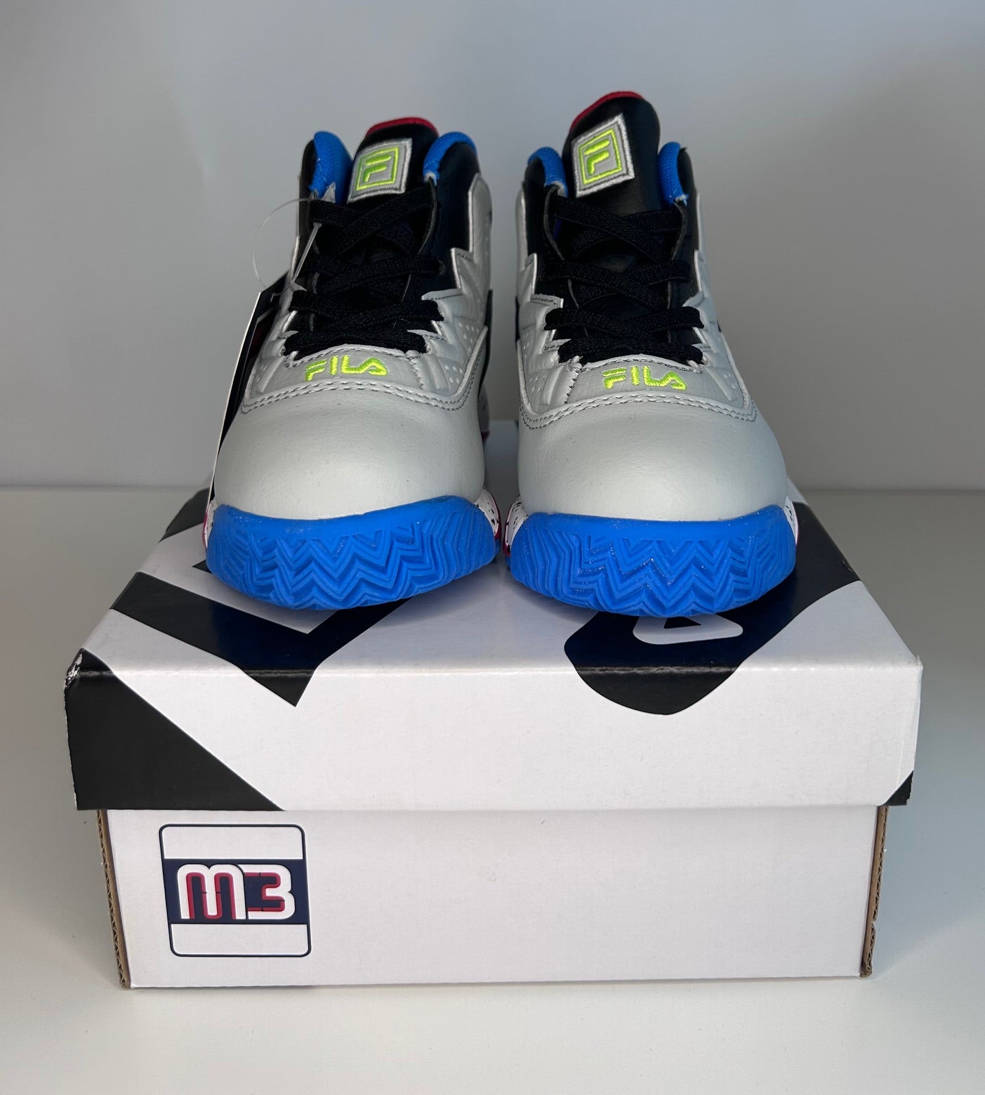 Fila Basketball Shoes Sneakers US Size 7 Infant Blue Black Gray New in Box