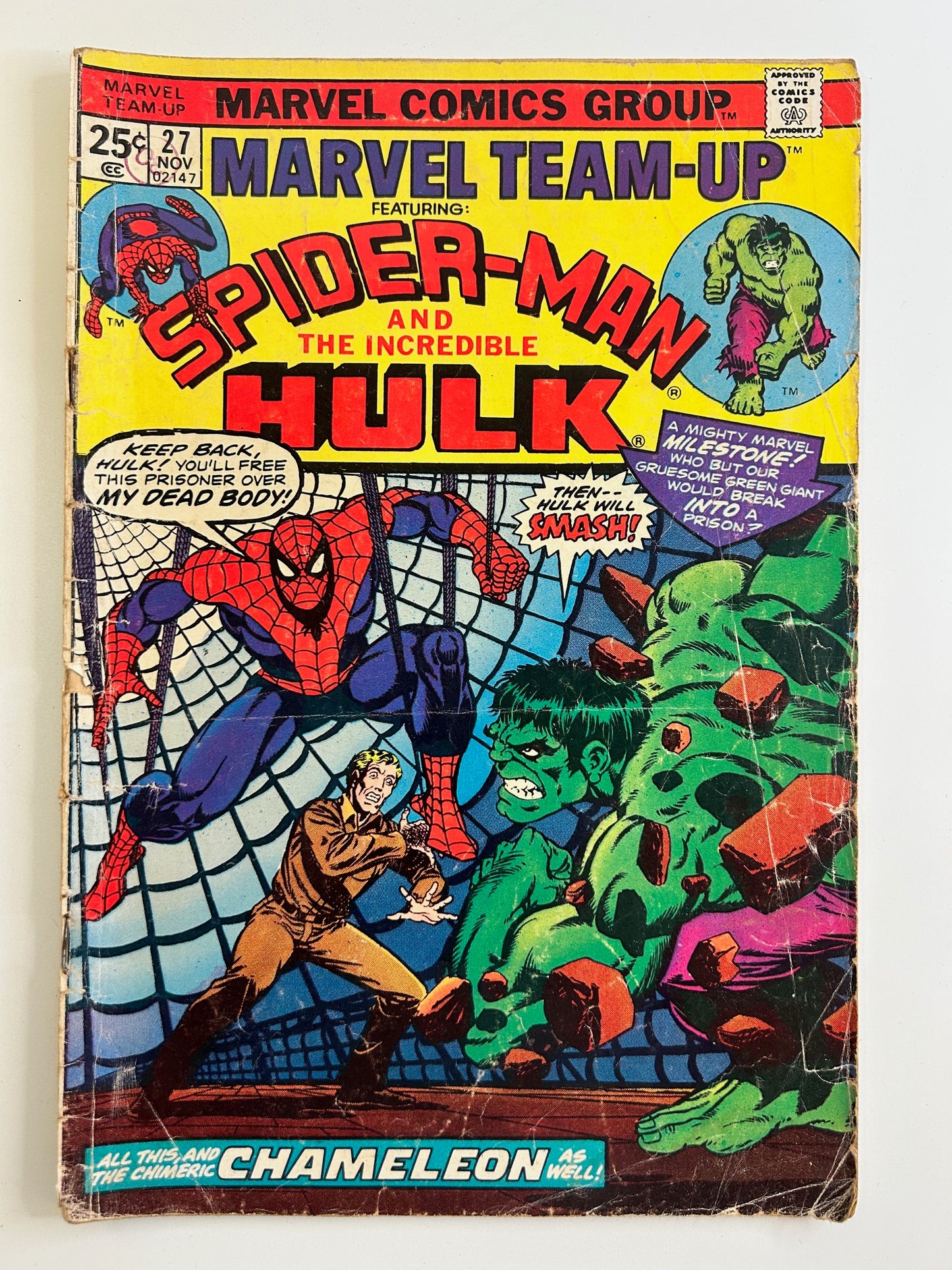 Marvel Team-Up Spider-Man and Incredible Hulk #27 Vintage 1974 Marvel Group Comic Book