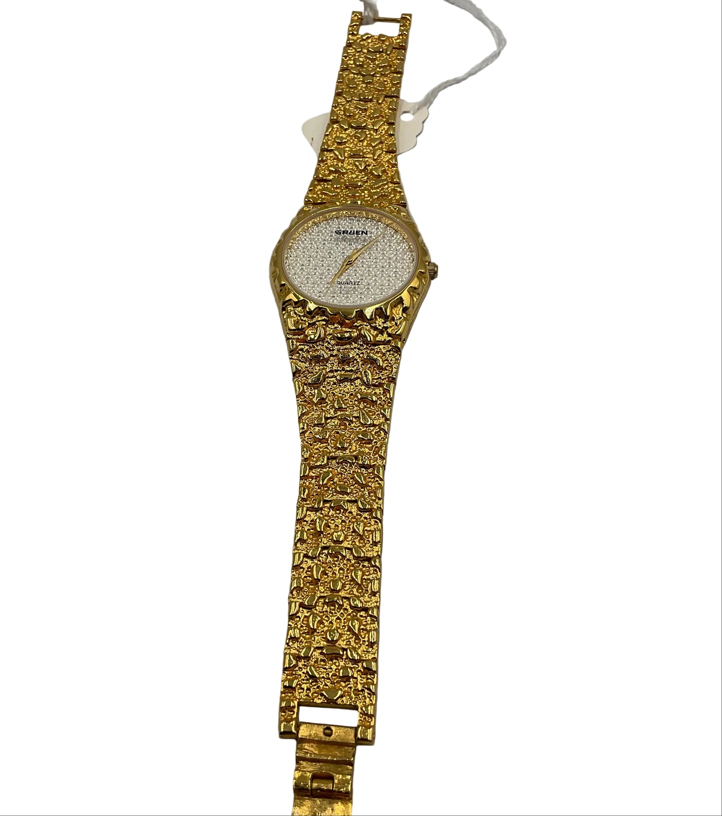 Gruen Precision Quartz Gold Tone Watch New Battery Working Condition