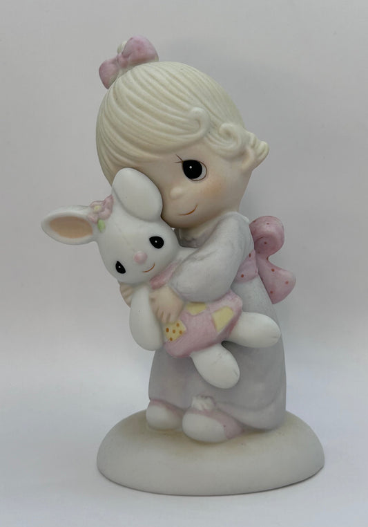 Precious Moments Jesus Loves Me Vintage 1978 Hand Painted Porcelain Collectible Figurine New Original Box Tags Mint