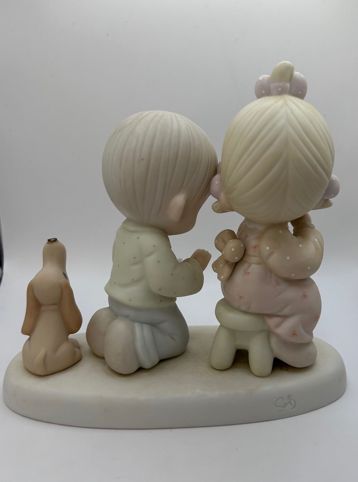 Precious Moments Vintage 1987 With This Ring, I... Hand-Painted Porcelain Figurine Collectible Original Box