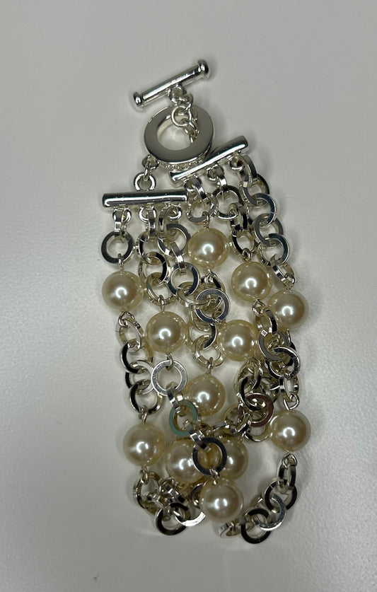 Carolee Simulated Pearl Triple Strand Bracelet