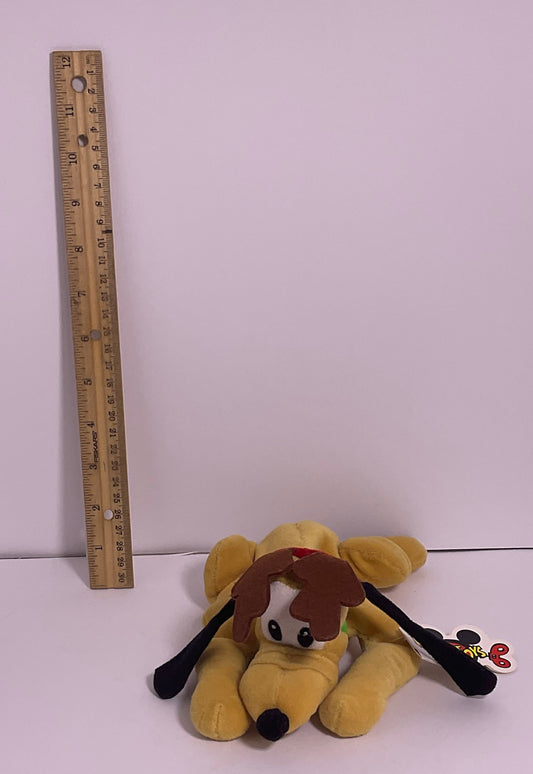Disney MousekeToys Christmas Reindeer Pluto 9" Plush