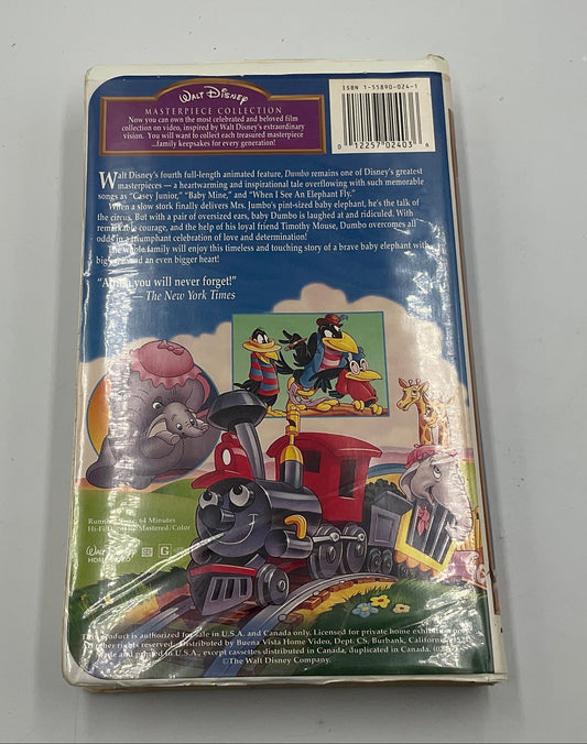 Walt Disney Masterpiece Collection Dumbo VHS Tape with Clamshell Case