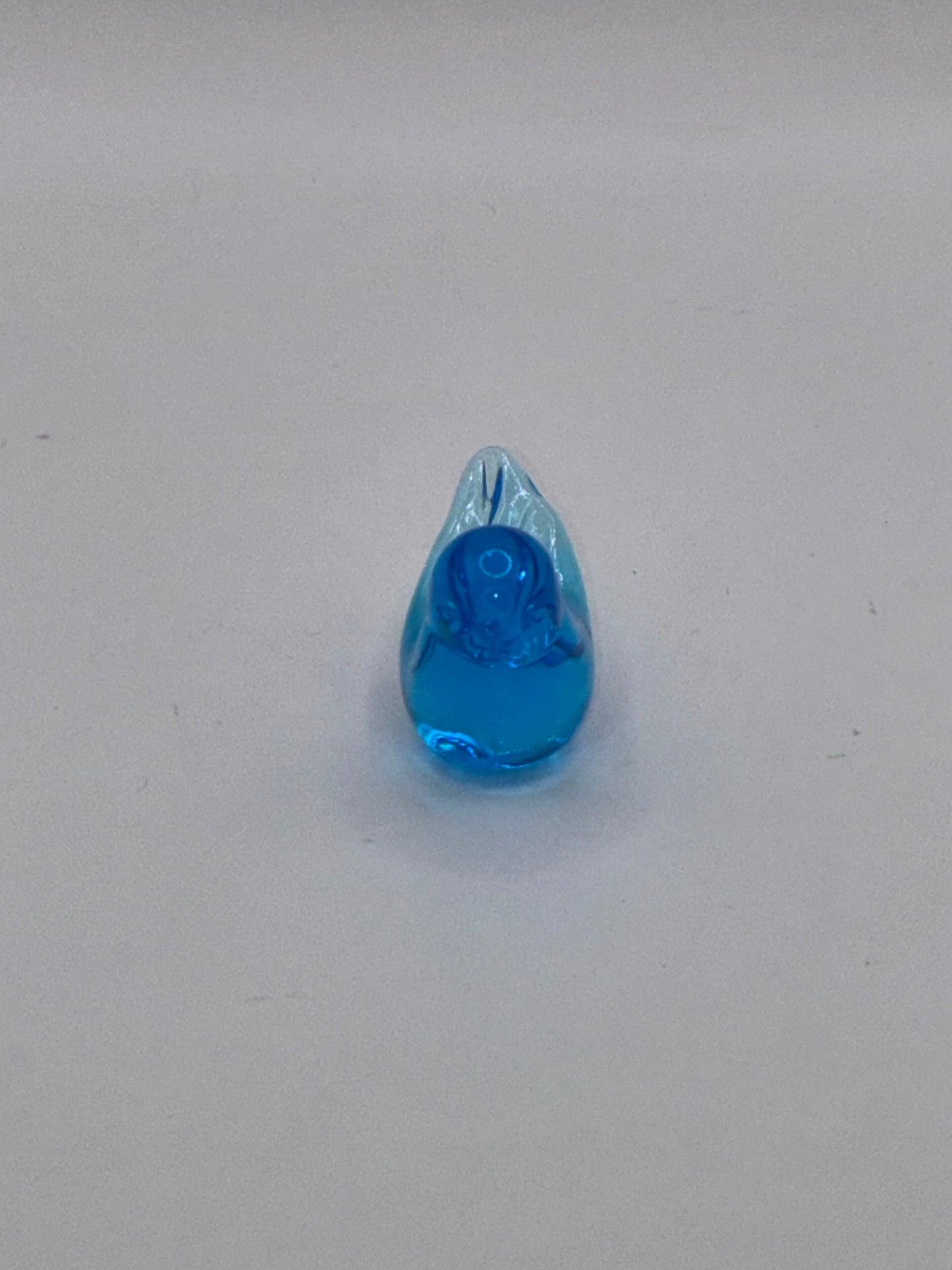 Handmade Miniature Artisan Bright Blue Mini 1 Inch Glass Bird