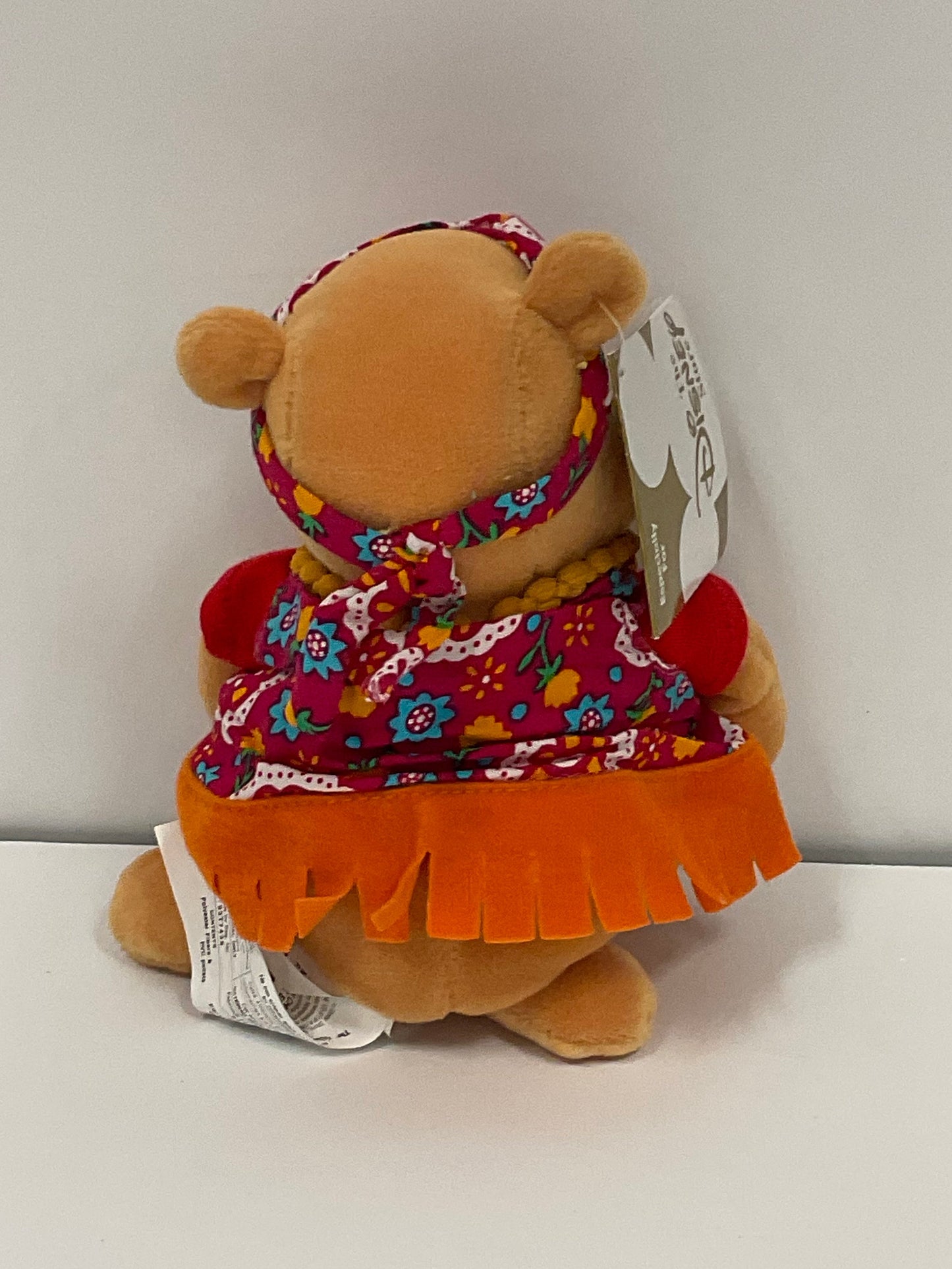 Flower Power Hippy Winnie the Pooh Bear Vintage Mini Beanbag Beanie Plush Disney Collectible