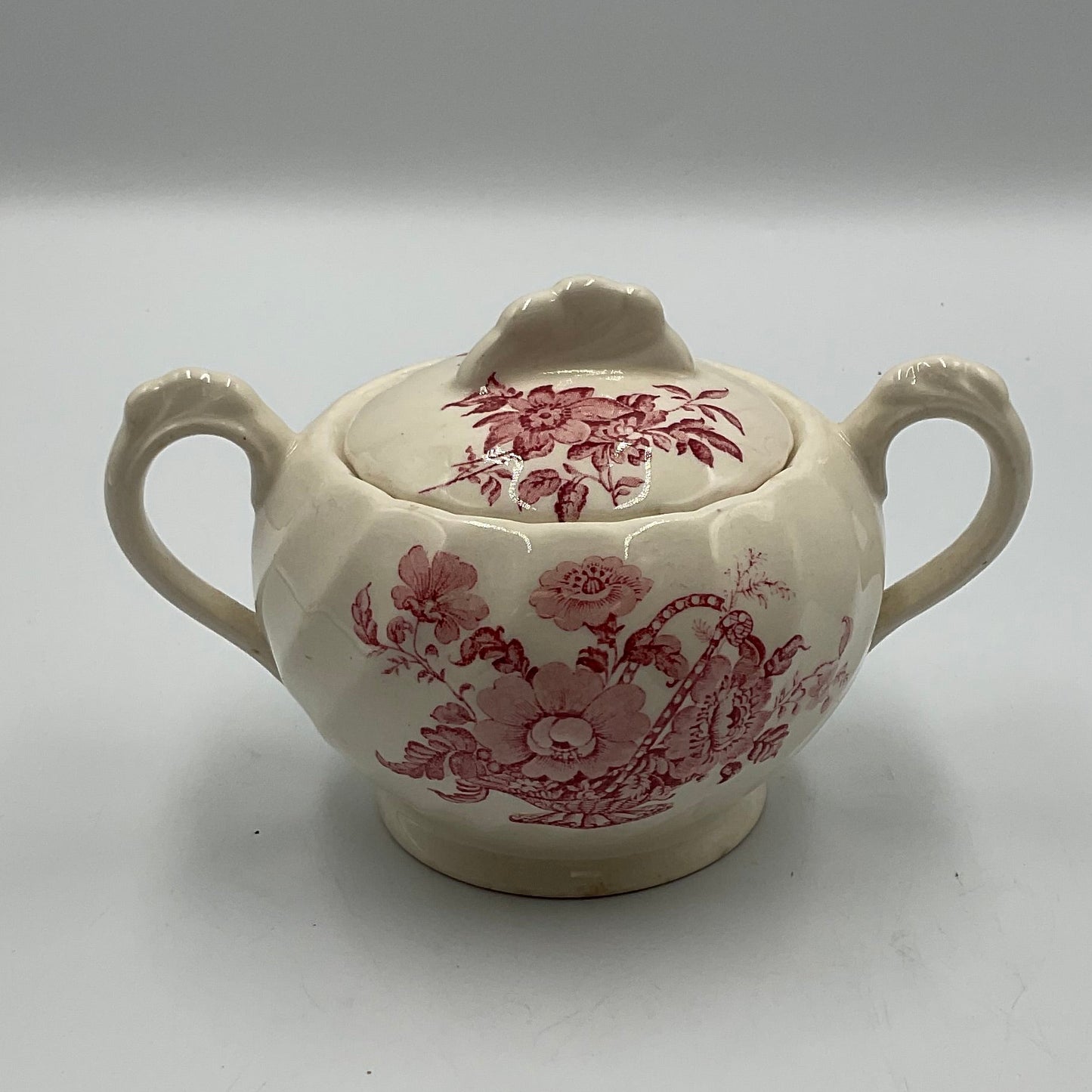 Royal Staffordshire Charlotte Pink Flower Sugar Bowl Made in England