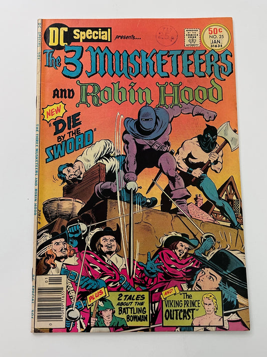 DC Special #25 The 3 Musketeers And Robin Hood Comic Book Vintage Jan 1977