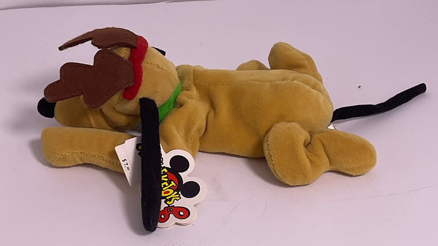 Disney MousekeToys Christmas Reindeer Pluto 9" Plush