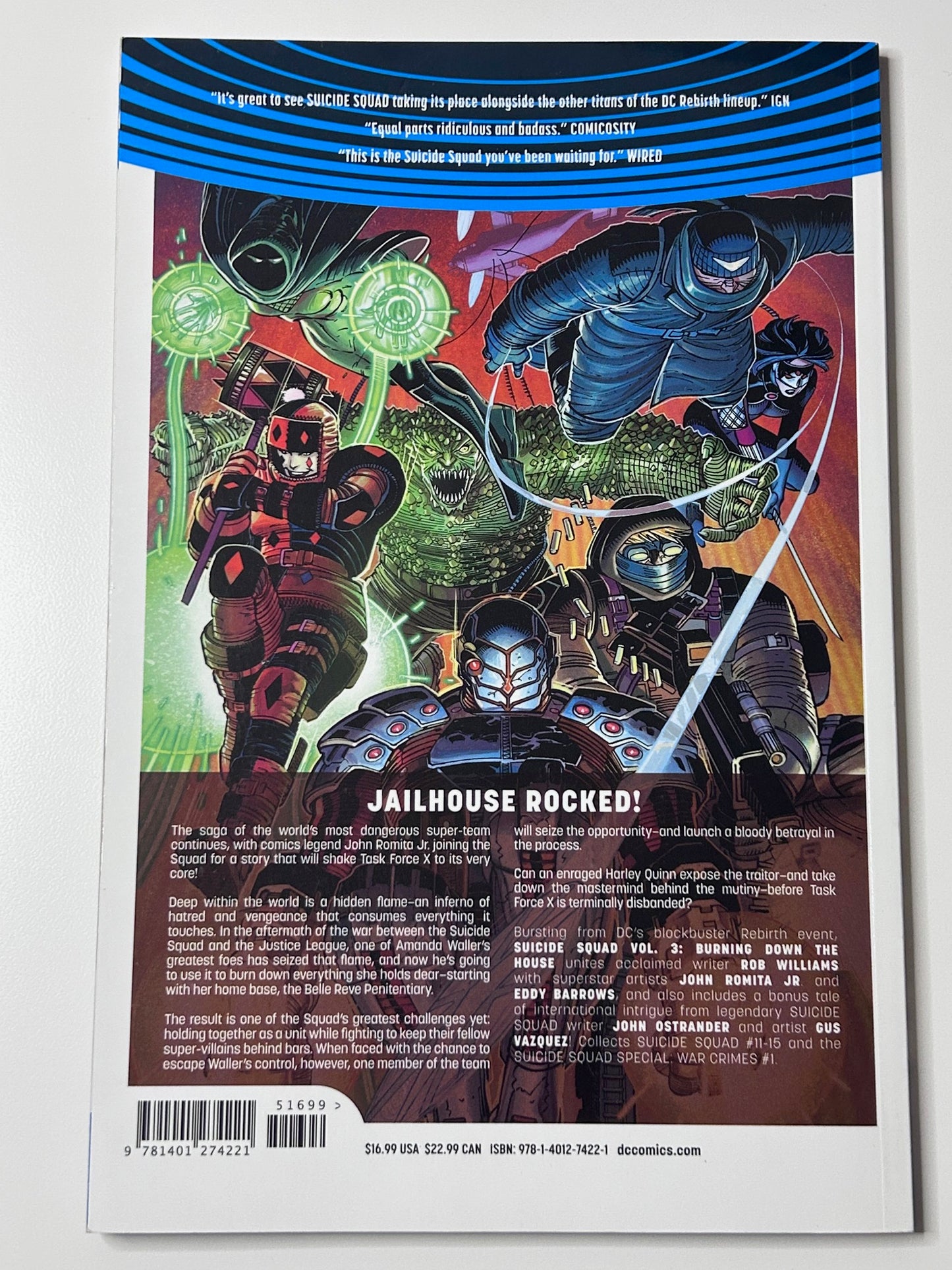 Suicide Squad Vol 3 Burning Down the House DC Comics Universe Rebirth Graphic Novel Comic Book Sept 2017