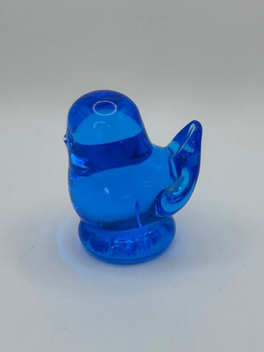 Leo Ward Vintage 1995 Artist Signed Bluebird of Happiness Handmade Terra Studios Artisan Glass Figurine