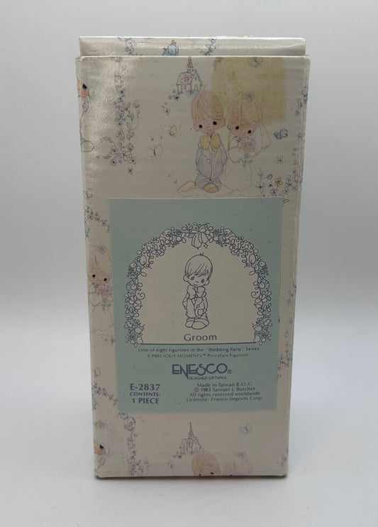 Precious Moments Vintage 1983 Groom Hand-Painted Porcelain Collectible Figurine New in Box