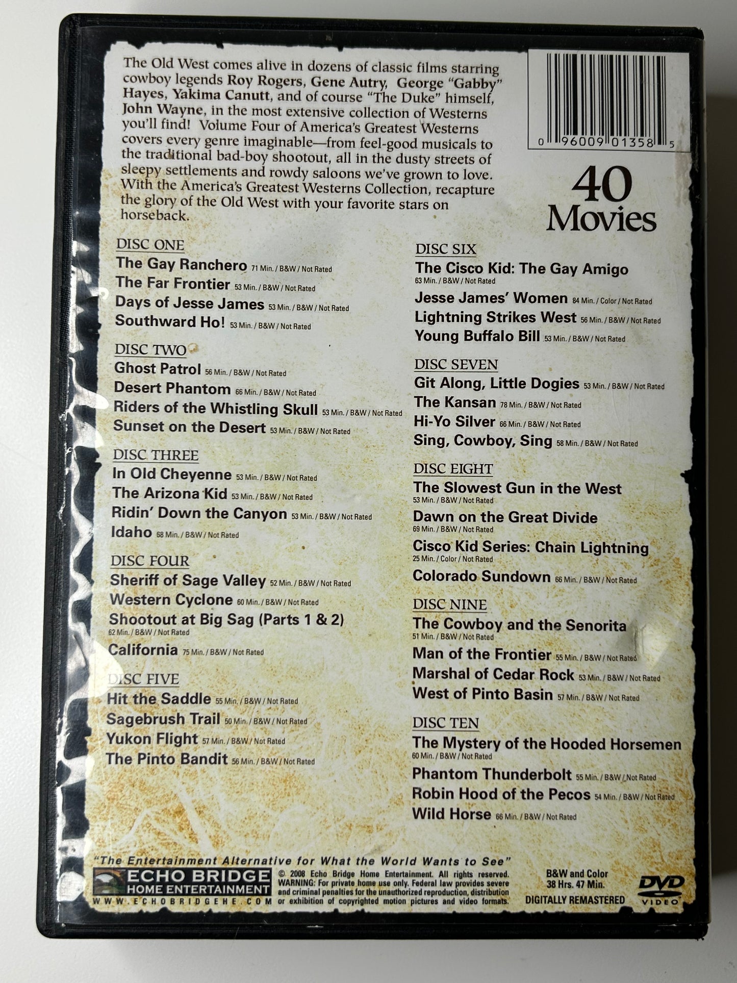 America's Greatest Westerns: Volume 4 10 DVD Set 40 Movies