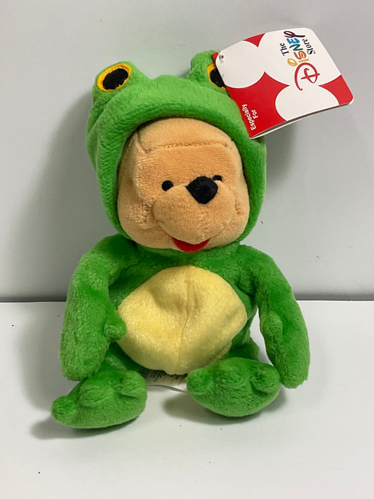 Frog Costume Winnie the Pooh Bear Vintage Mini Beanbag Beanie Plush Disney Store Collectible