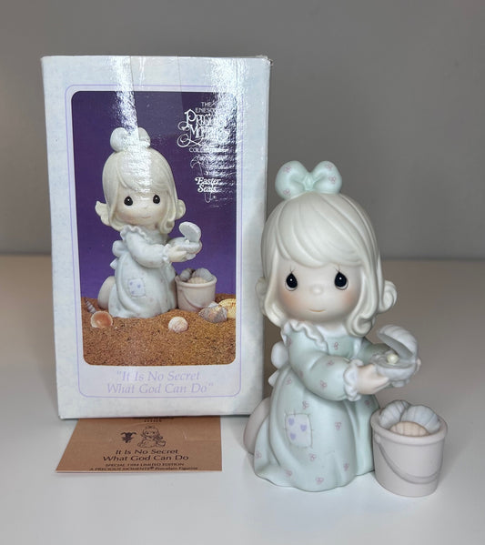 Precious Moments It Is No Secret What God Can Do Vintage 1993 New in Box Mint