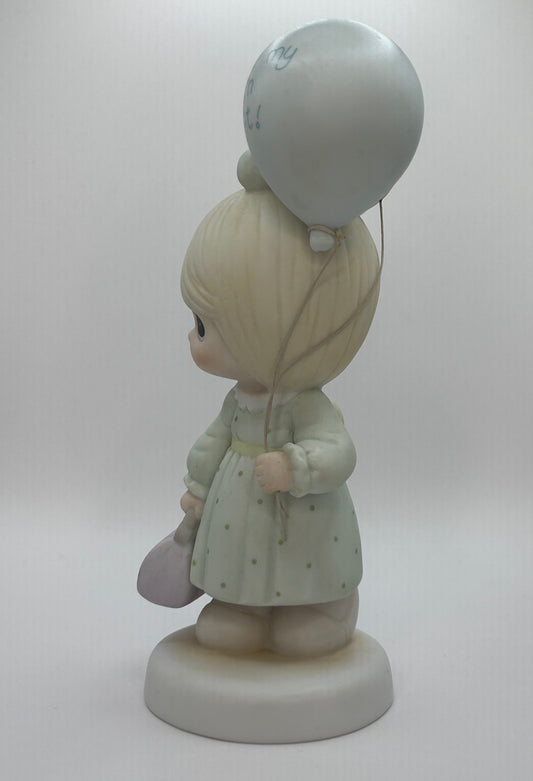 Precious Moments Vintage 1987 You Are My Main Event Hand Painted Porcelain Collectible Figurine Original Box Mint