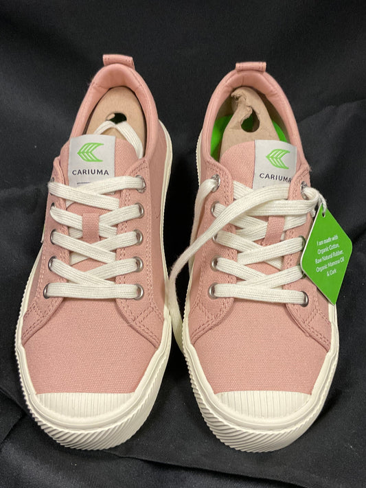 Cariuma Rose Pink Low Top Women's Size 8.5 Canvas Lace Up Cap Toe Sneakers Shoes Brand New